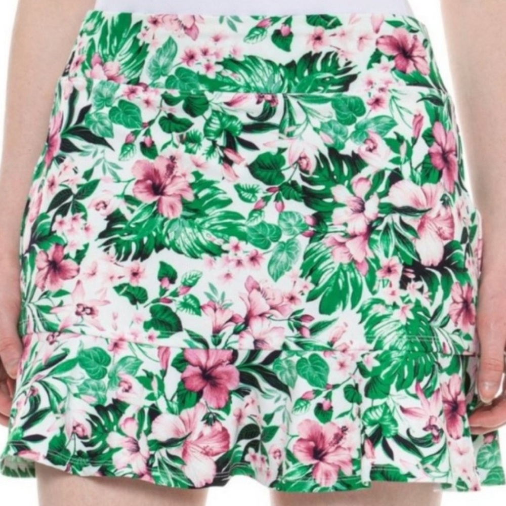 Tommy Bahama Active Tropical Golf Tennis Knit Skort in Green Floral